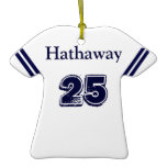 Blue & White Sports Jersey Ornament