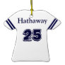 Blue & White Sports Jersey Ornament