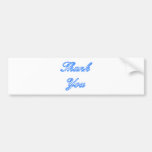 Blue White Thank You Design The MUSEUM Zazzle Gift Bumper Sticker