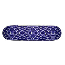 Blue White Web Skateboard