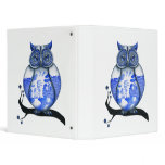 Blue Willow Owl Vinyl Binders