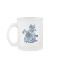 Blue Winged Dragon Frosted Mug