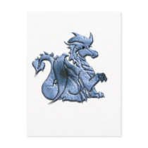 Blue Winged Dragon Postcard