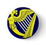 Blue Winged Maiden Harp, Ireland flag Pin