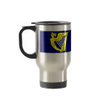 Blue Winged Maiden Harp, Ireland flag Mug