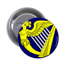 Blue Winged Maiden Harp, Ireland flag Pin