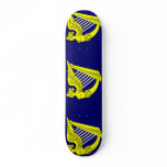 Blue Winged Maiden Harp, Ireland flag skateboards