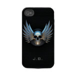 Blue Winged Skull iPhone 4 Case