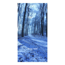 Blue Winter Landscape Custom Photo Card