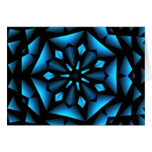 blue winter snowflake christmas card