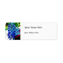 Blue Wisteria Return Address Labels