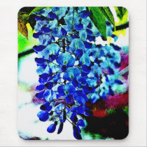 Blue Wisteria Mouse Pads