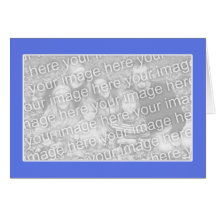 Blue with White Border (photo frame) Cards