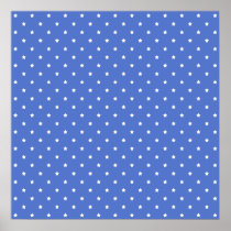 Blue with white stars. Pattern. Posters