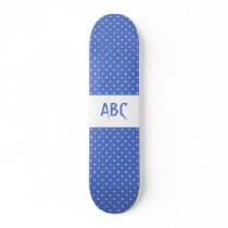 Blue with white stars. Pattern. Skate Board Decks