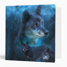 Blue Wolf Art Binder