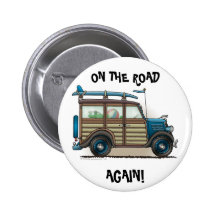 Blue Woody Wagon Pins