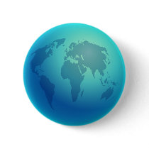 Blue World Globe Pin