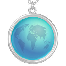 Blue World Globe Custom Jewelry