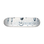 Blue X-Ray Skeletons Afternoon Stroll Skate Board Decks