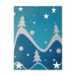 Blue xmas postcards