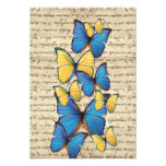 Blue & yellow butterrflies announcements