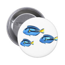 Blue & Yellow Tropical Fish Buttons