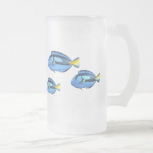 Blue & Yellow Tropical Fish Mugs