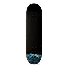 Blue Zebra and ribbon bow graphic Custom Skateboard