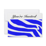 Blue Zebra Invitation