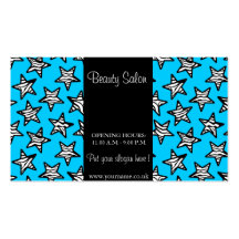 Blue zebra stars Design Business Card