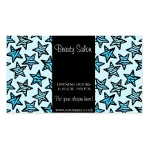 Blue zebra stars Design Business Card