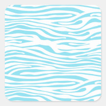 Blue Zebra stripe pattern Stickers