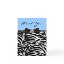 Blue Zebra Thank You Cards