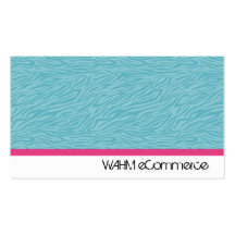 Blue Zebra with Pink Stripe Business Card