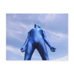 Blue Zentai in the Field 2-10 Postcard
