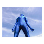 Blue Zentai in the Field 2-10 Postcard