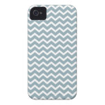 Blue Zig Zag Chevrons Pattern iPhone 4 Case