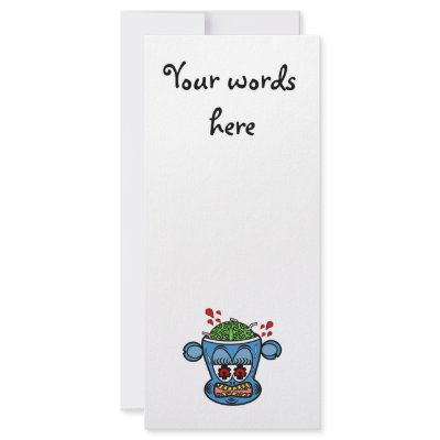 Blue zombie monkey personalized rack card by Brothergravydesigns