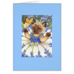 Bluebell Kitten Blank Note Card