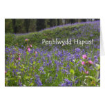 Bluebells  Birthday Card - Welsh Greeting