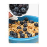 Blueberries And Cereal Closeup Post Cards