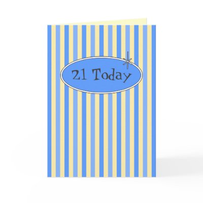Blueberries & Cream 21st Birthday Card by PZDesigns