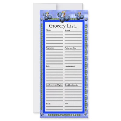Blueberries Design Grocery List by Lynnes_creations
