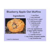 Blueberry Apple Oat Muffins Postcard