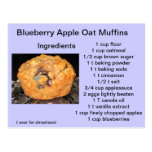 Blueberry Apple Oat Muffins Postcard