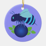 Blueberry Bee Ornament