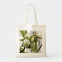 Blueberry Blossoms Canvas Bags