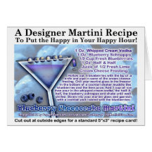 Blueberry Cheesecake Martini  Greeting Card