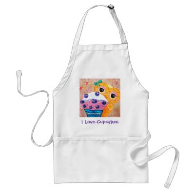 Blueberry Cupcake Love Apron by udonchow
